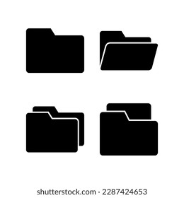 Ilustración vectorial de icono de carpeta. signo de carpeta y símbolo