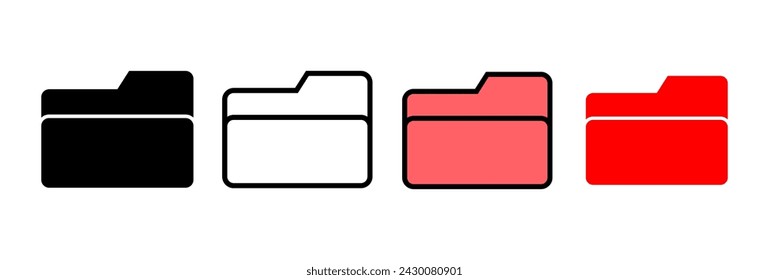Folder icon vector illustration. folder sign and symbol