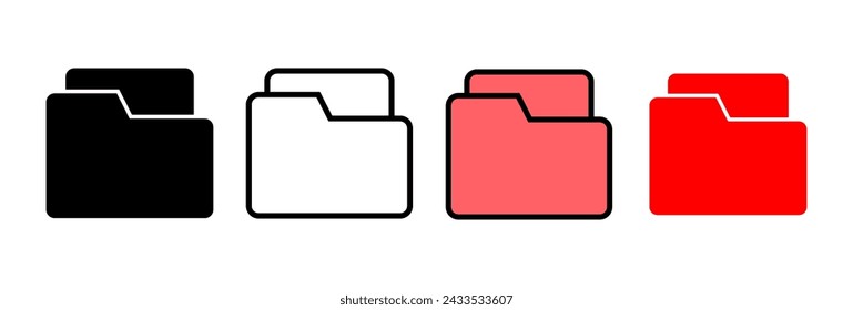 Folder icon vector illustration. folder sign and symbol