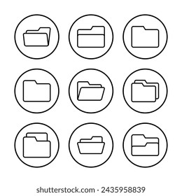 Folder icon vector illustration. folder sign and symbol