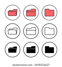 Folder icon vector illustration. folder sign and symbol