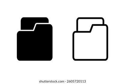 Folder icon vector illustration. folder sign and symbol