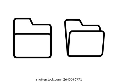 Folder icon vector illustration. folder sign and symbol