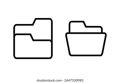 Folder icon vector illustration. folder sign and symbol