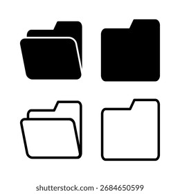 Icono de carpeta Ilustración vectorial. símbolo de carpeta y símbolo