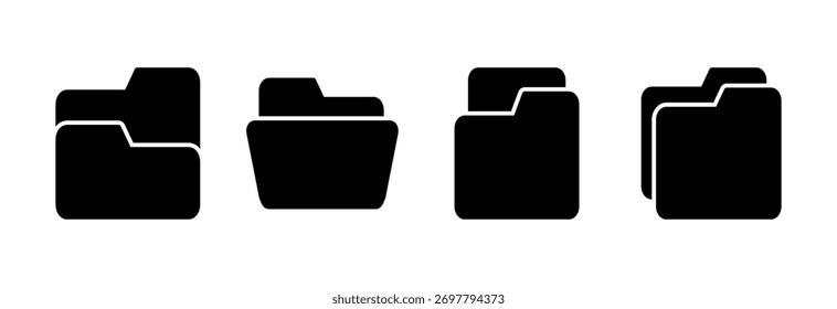 ícone da pasta ilustração de vetor. símbolo e sinal da pasta