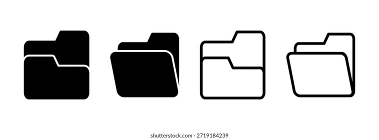 Icono de carpeta Ilustración vectorial. símbolo de carpeta y símbolo