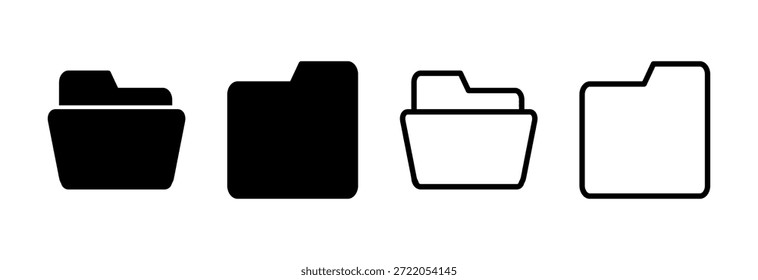 Icono de carpeta Ilustración vectorial. símbolo de carpeta y símbolo