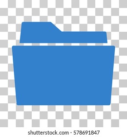 Folder icon. Vector illustration style is flat iconic symbol, cobalt color, transparent background. Designed for web and software interfaces.