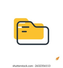 folder icon vector illustration. folder symbol isolated on white background