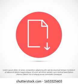 The folder icon vector Internet . File symbol. Flat Vector illustration. Internet The folder icon vector Upload file icon. The folder icon vector File document symbol button