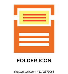 Folder icon vector isolated on white background for your web and mobile app design, Folder logo concept