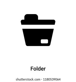 Folder icon vector isolated on white background, logo concept of Folder sign on transparent background, filled black symbol