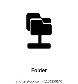 Folder icon vector isolated on white background, logo concept of Folder sign on transparent background, filled black symbol
