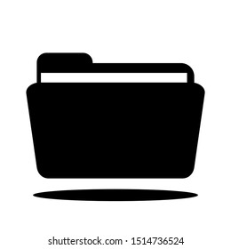 folder icon vector isolated on white background