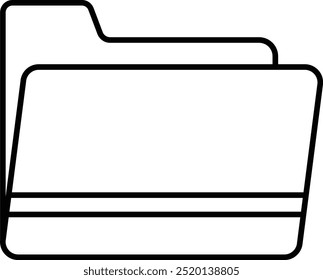 Folder Icon Vector Line Icon Design