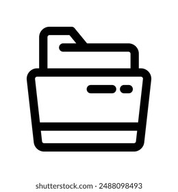 folder icon. vector line icon for your website, mobile, presentation, and logo design.