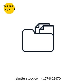 Folder Icon Vector Logo Design Template