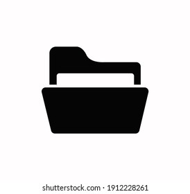 Folder icon vector on a white background