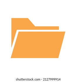 vector de icono de carpeta en fondo blanco