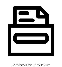 Folder Icon Vector. Outline Folder Sign. Isolated Contour Symbol Illustration