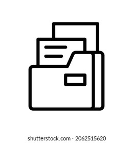 Vector de icono de carpeta con estilo de esquema