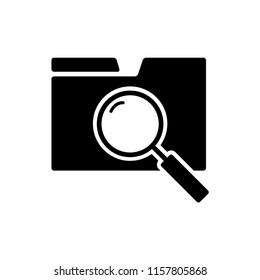 folder icon vector search  template