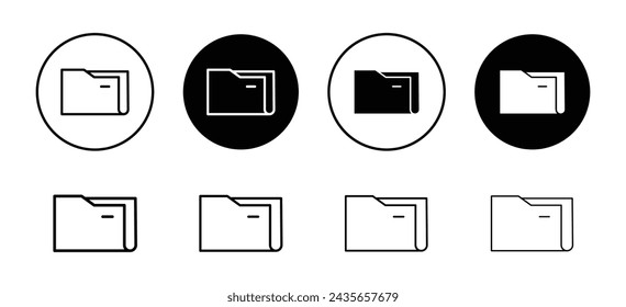 Folder icon vector set collection for web