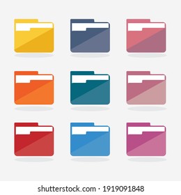 Folder Icon Vector Set Open Folder Stock Vector (Royalty Free ...