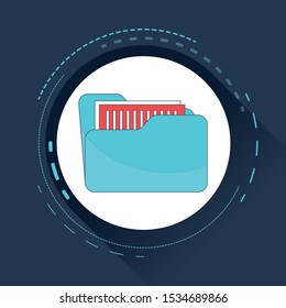 Folder icon vector sign isolated on white background. Folder symbol template color editable. 