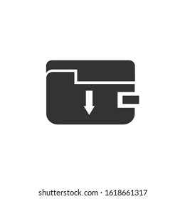 Folder Icon vector sign isolated for graphic and web design. Document file symbol template color editable on white background