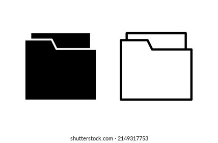 Folder Icon Vector Folder Sign Symbol Stock Vector (Royalty Free ...