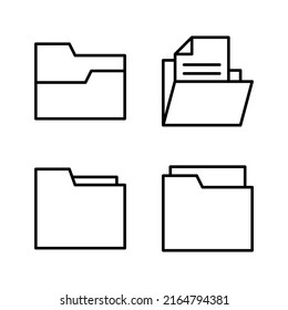 Ordner-Symbol-Vektorgrafik. Ordnerzeichen und Symbol