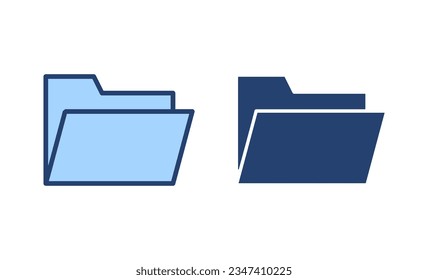 Folder icon vector. folder sign and symbol