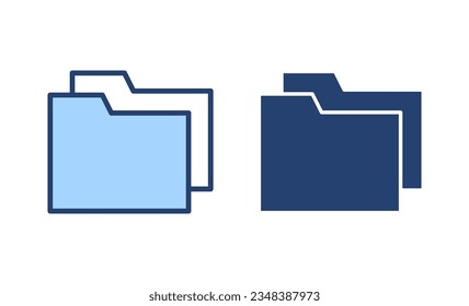 Folder icon vector. folder sign and symbol