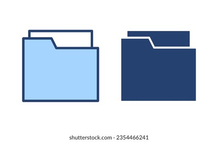 Folder icon vector. folder sign and symbol