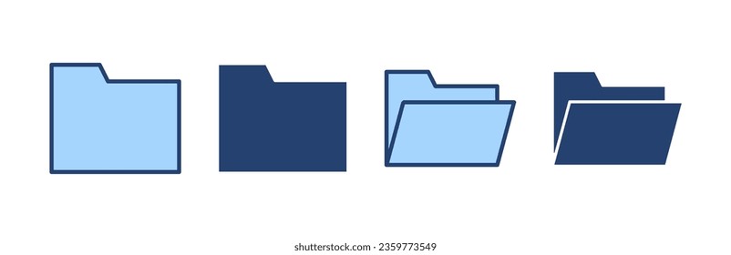 Folder icon vector. folder sign and symbol