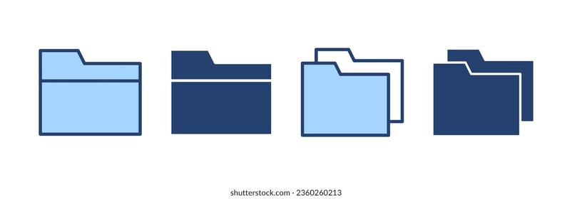 Folder icon vector. folder sign and symbol