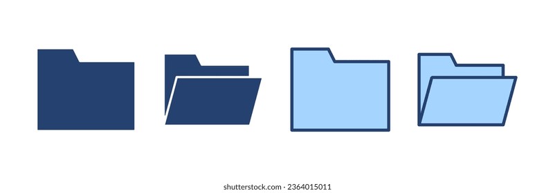 Folder icon vector. folder sign and symbol