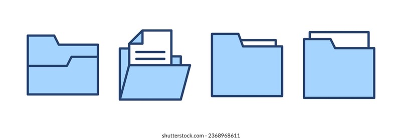 Folder icon vector. folder sign and symbol