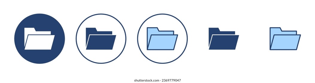 Vector de icono de carpeta. signo de carpeta y símbolo