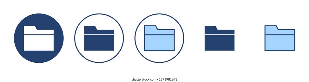 Vector de icono de carpeta. signo de carpeta y símbolo