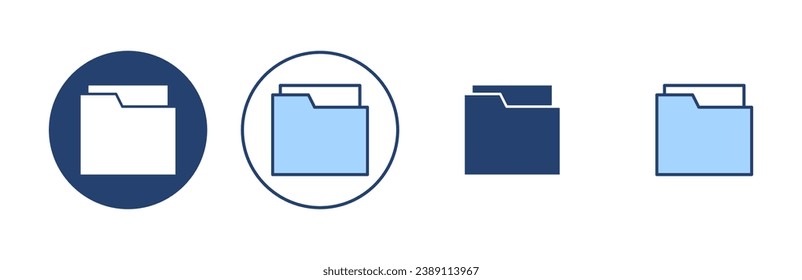 Vector de icono de carpeta. signo de carpeta y símbolo