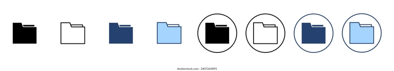 Vector de icono de carpeta. signo de carpeta y símbolo