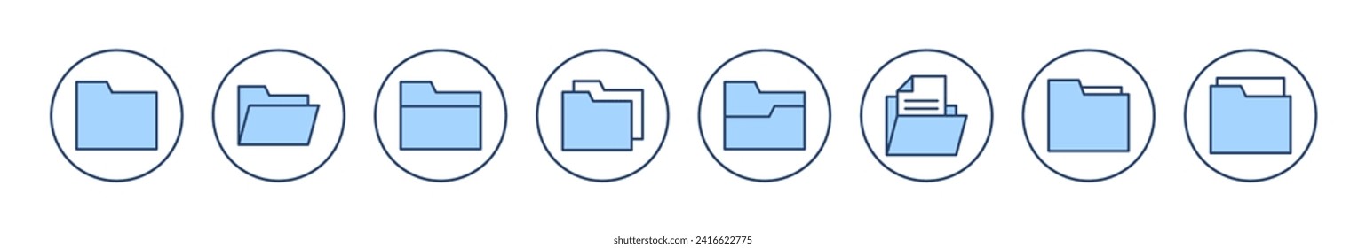 Folder icon vector. folder sign and symbol