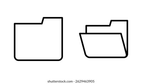 Folder icon vector. folder sign and symbol