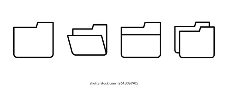 Folder icon vector. folder sign and symbol