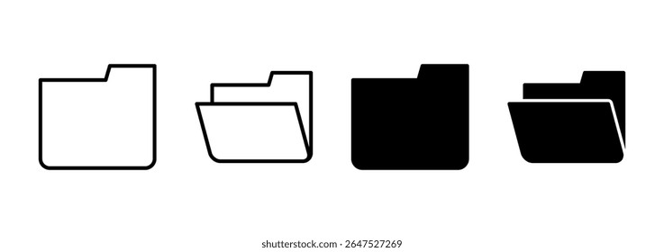 Folder icon vector. folder sign and symbol