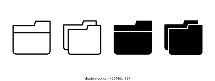 Folder icon vector. folder sign and symbol