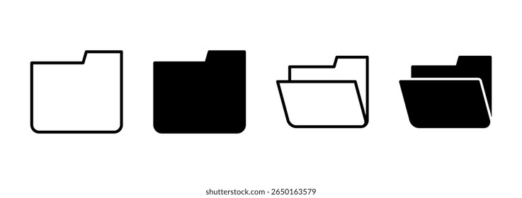 Folder icon vector. folder sign and symbol